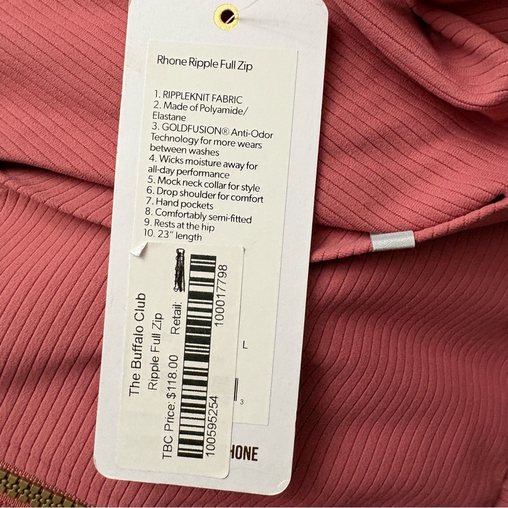 Rhone Ripple Full Zip Jacket in Hibiscus Blush - Picture 5 of 6
